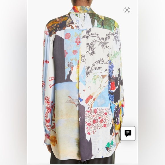 MONSE mixed print linen blend button up shirt - Picture 2 of 8